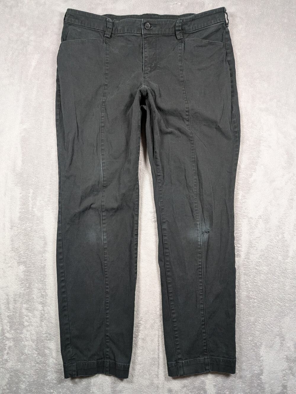 Duluth Trading Pants Womens Size 14 35 Waist Black Workwear Tuff Rugged Chore
